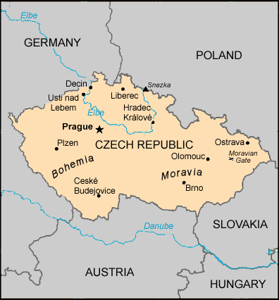 carte de la Rpublique Tchque